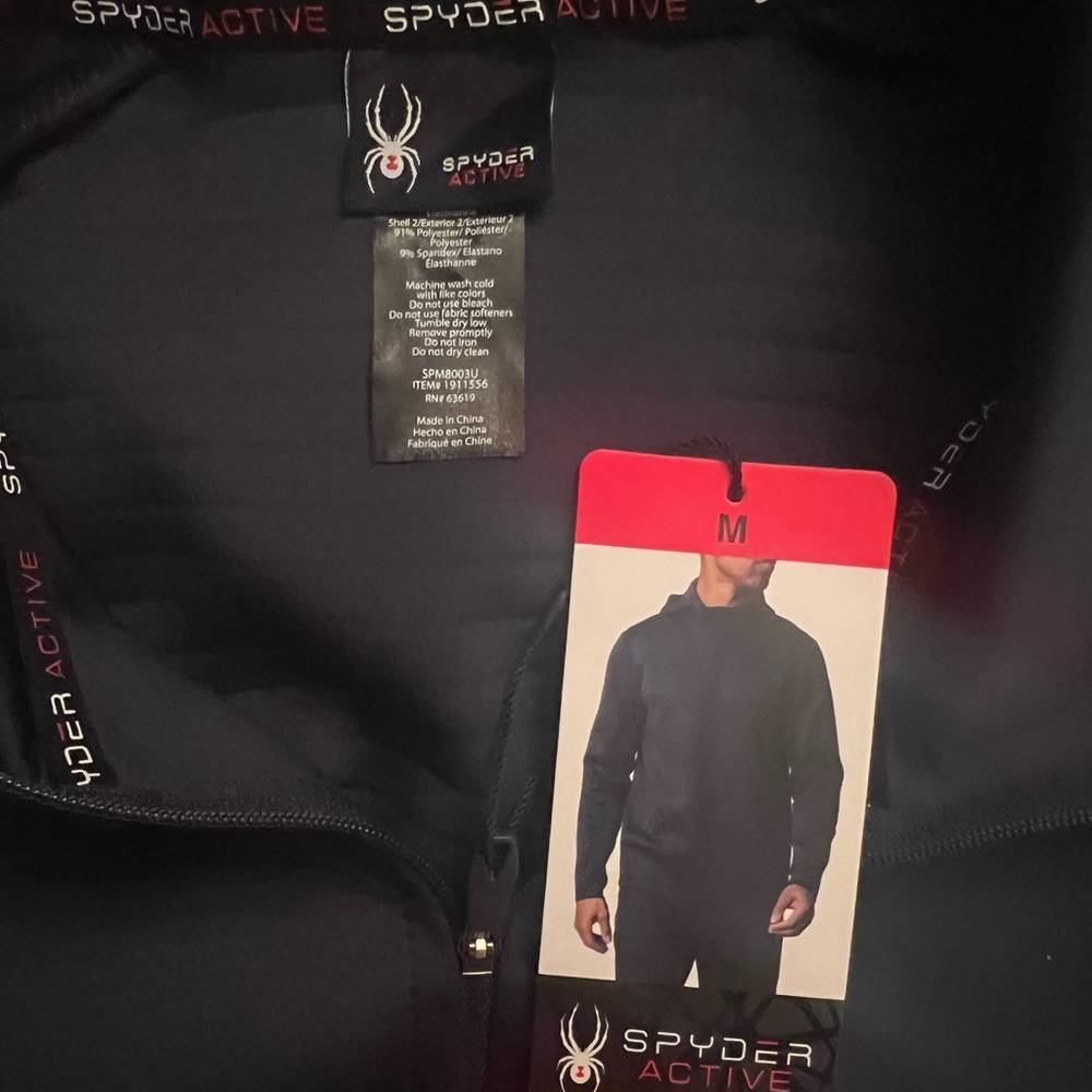 🆕 Spyder Active Men's Navy Lightweight Hoodie - Picture 4 of 4